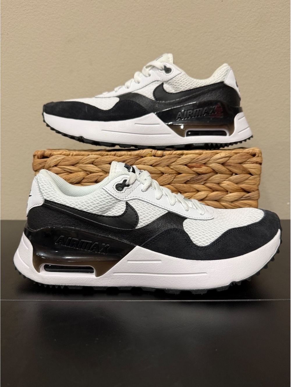Size 10 - Nike Air Max SYSTM White Black